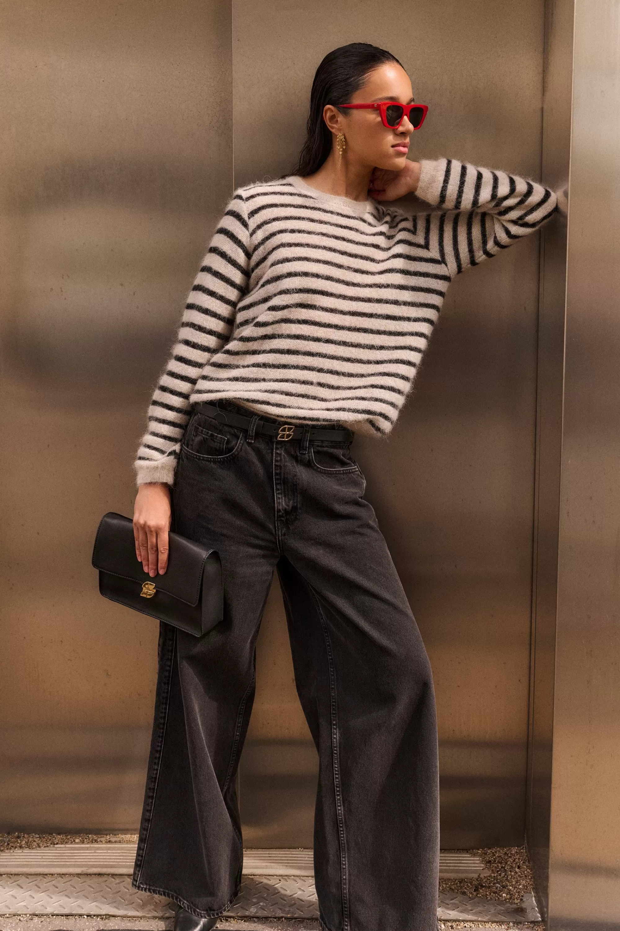 Clearance gwen thin stripe pullover | Truien