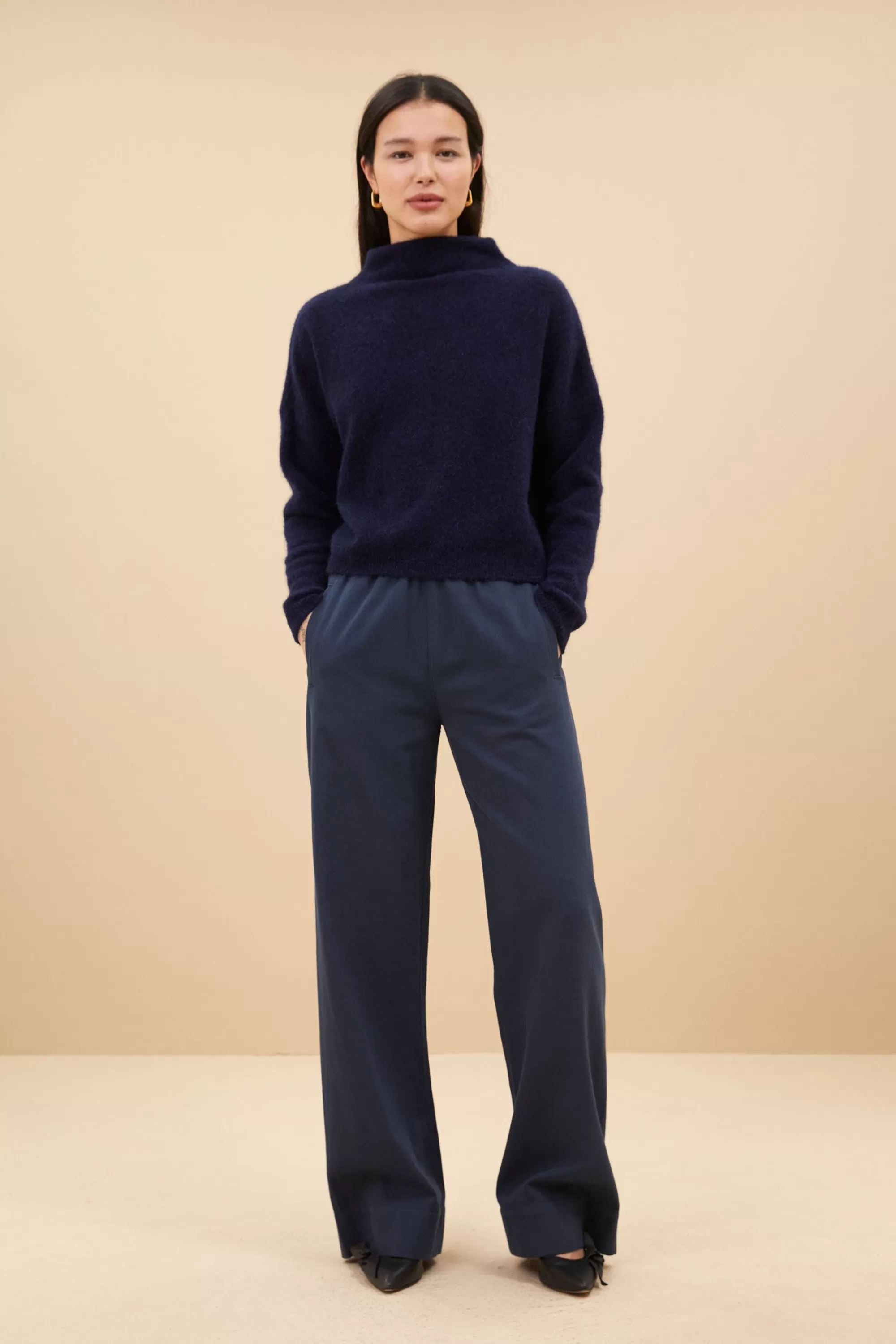 Hot mees twill pants | midnight navy Broeken
