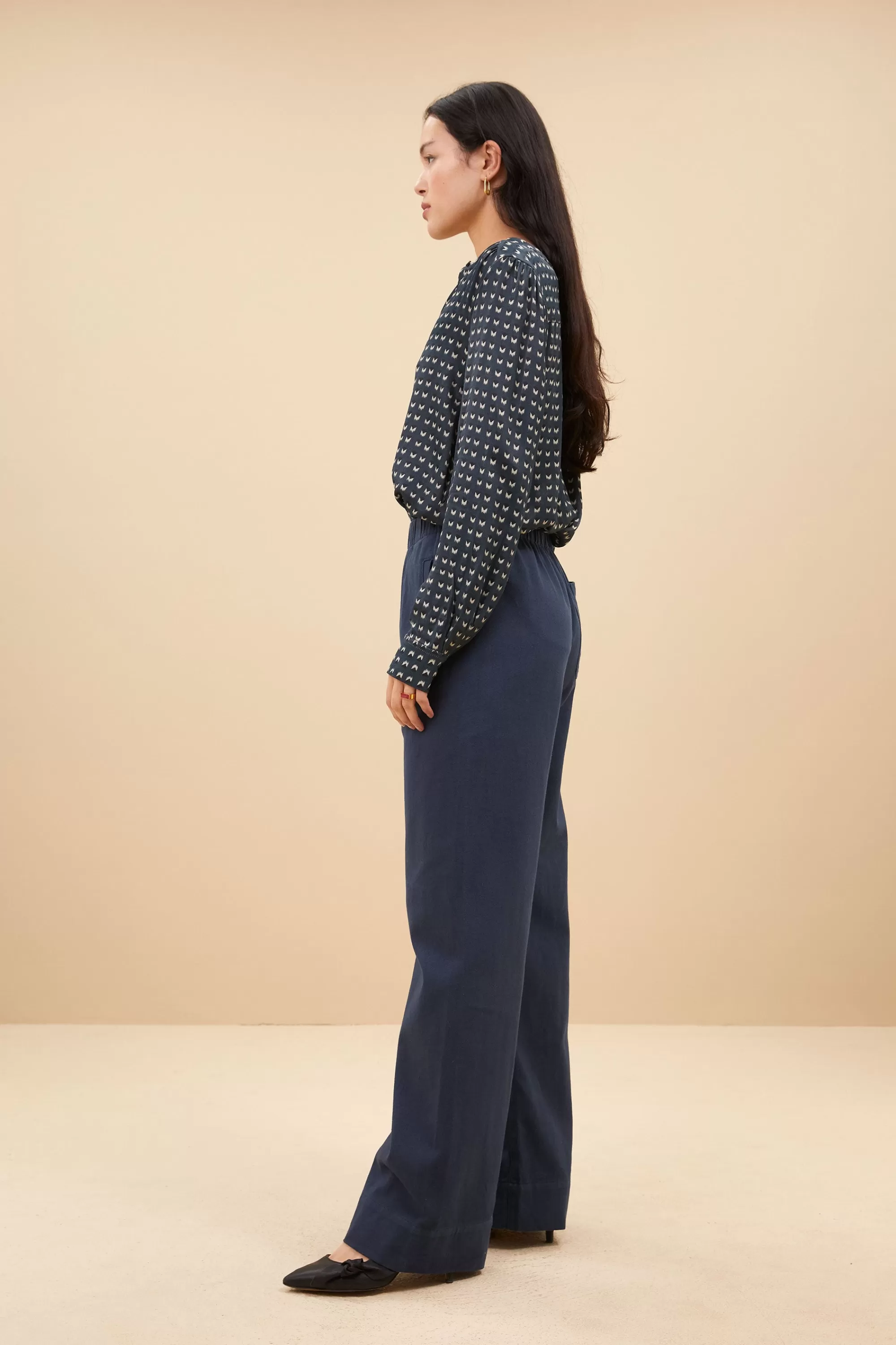 Hot mees twill pants | midnight navy Broeken