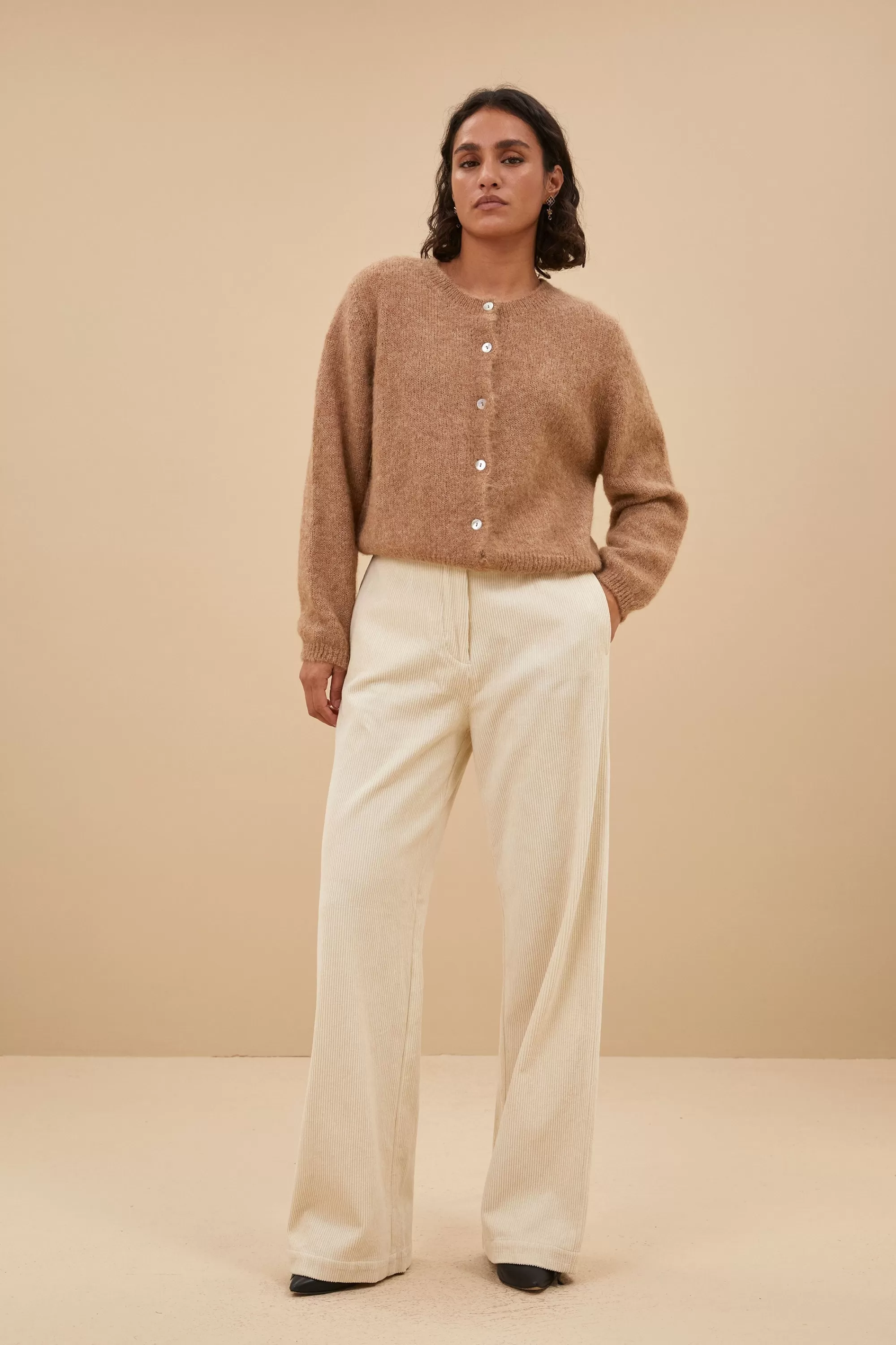 New odin cord pants | sand shell Broeken
