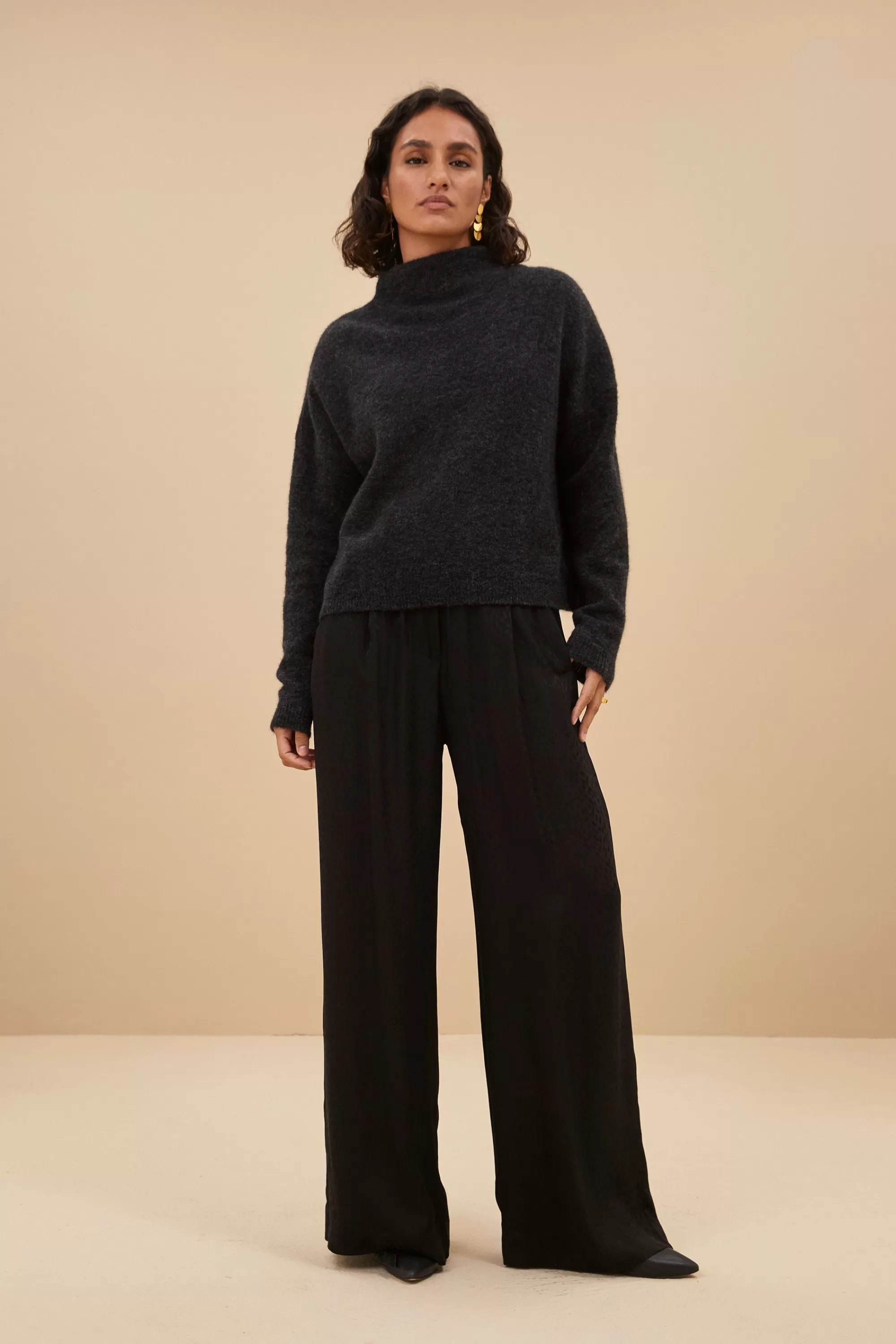 Fashion vinn pullover | dark grey melee Truien